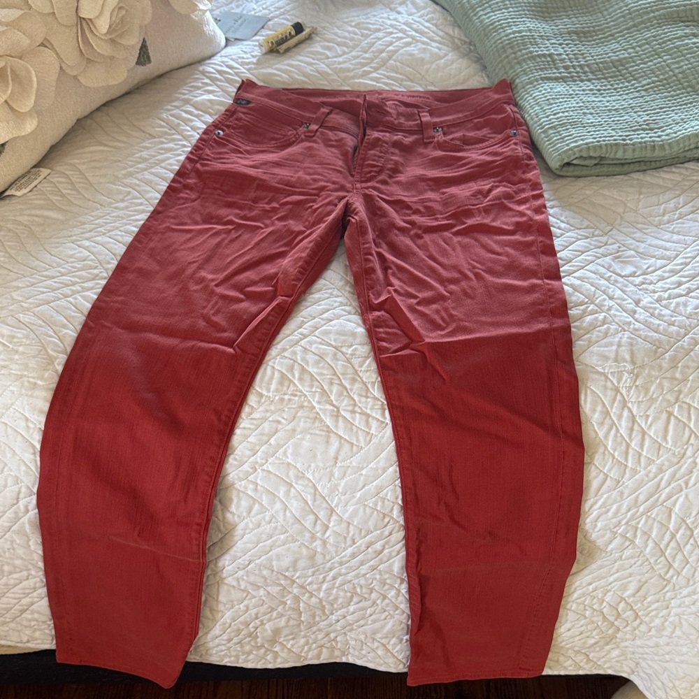 Citizens Of Humanity Red Straight Leg Jeans